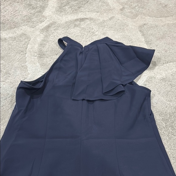 Vince Camuto Blue Asymmetrical One Shoulder Cocktail Dress - Picture 5 of 5